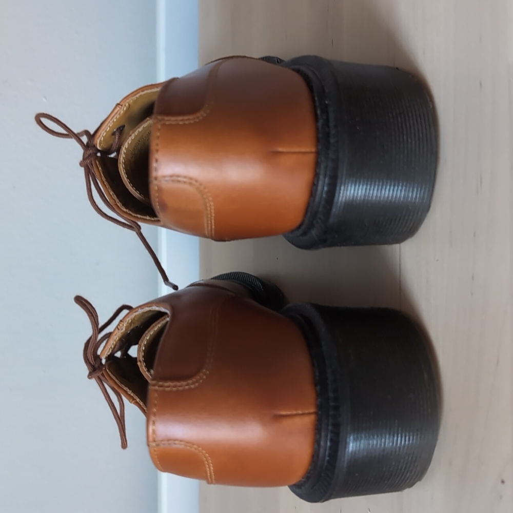 Dr. Martens Henrietta Brown Leather Oxford Dress Shoes - Picture 5 of 9